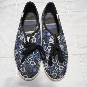 Keds Kate Spade Navy and Black Floral Sneakers